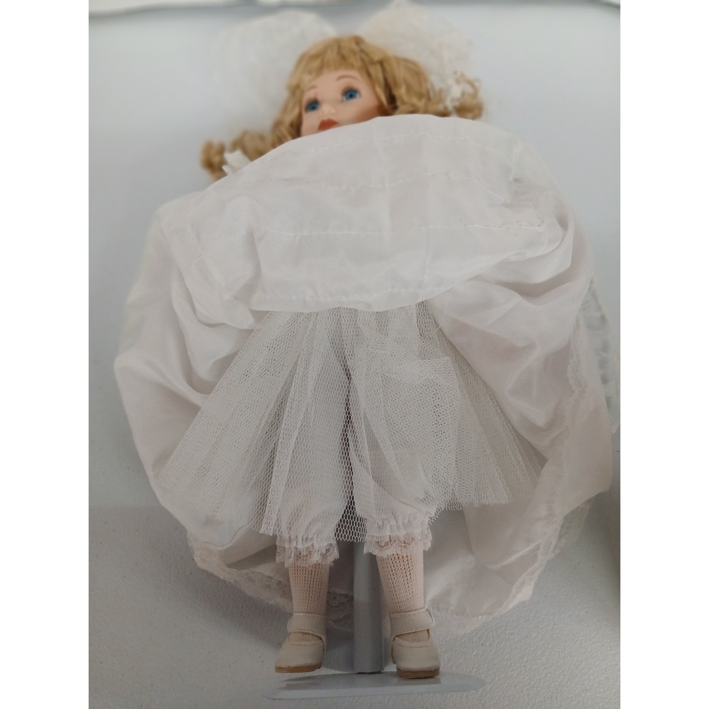 Porcelain 16" Victorian Girl Limited Edition Doll Blonde Hair Blue Eyes #Toy30 - Picture 10 of 13